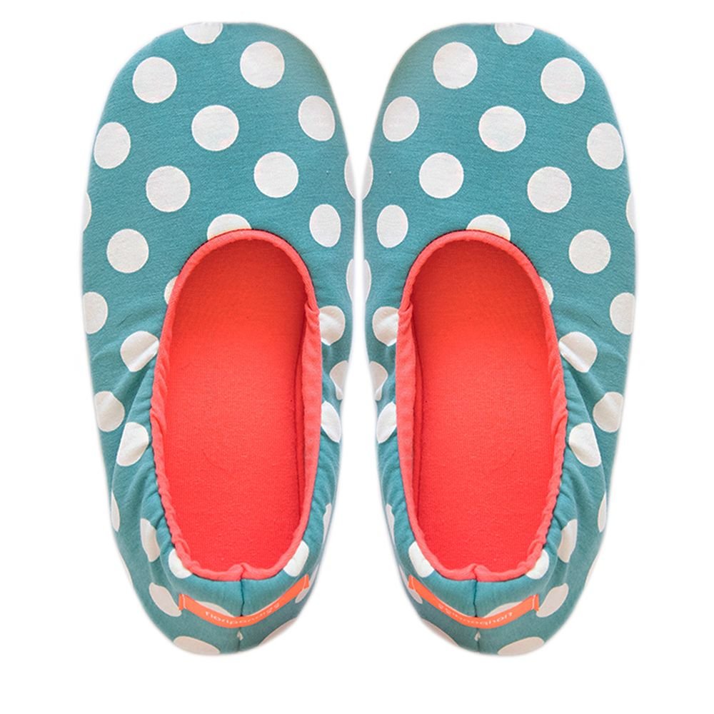 00619LUNVER pantuflas de mujer floripondias ballerinas a lunares o 6
