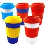 VASO TERMICO PLASTICO MANGA SILICONA Y TAPA - Imagen 7