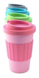 VASO TERMICO PLASTICO MANGA SILICONA Y TAPA - Imagen 5