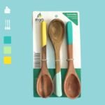 cucharitas de madera kit x3 mijo pintadas a mano