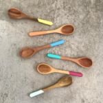 cucharitas de madera kit x3 mijo pintadas a mano 3