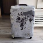 funda valija fulano 23kg mapamundi gris