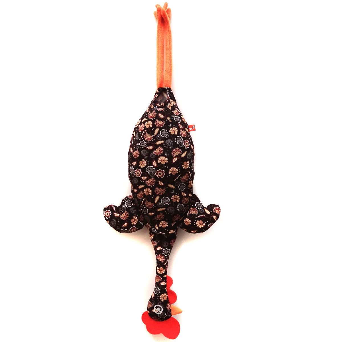 Etelvina negra con flores dispenser organizador de bolsas gallina etelvina negra