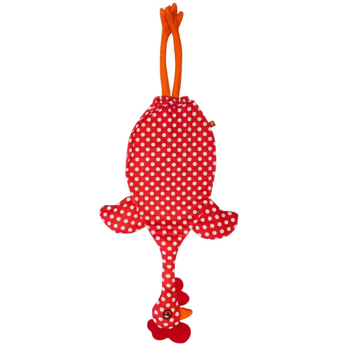 00014LUROJBLA dispenser organizador de bolsas gallina etelvina roja