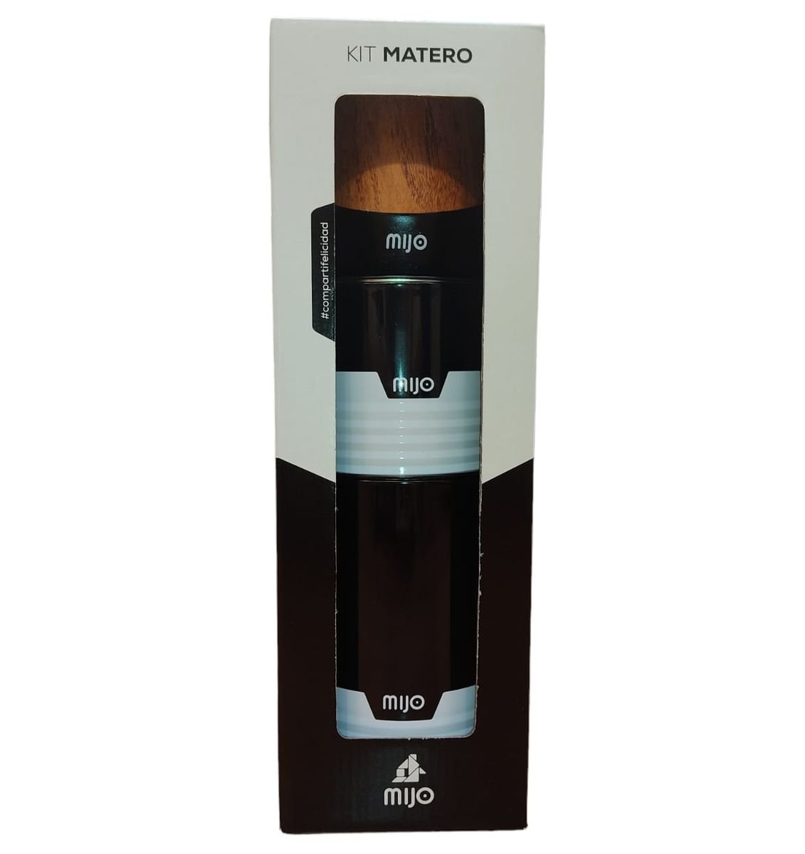 08297NEG set mate mijo yerbera azucarera mate en caja negro