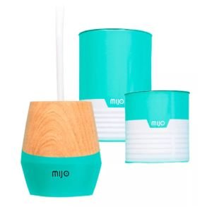 set mate mijo yerbera azucarera mate en caja turquesa