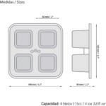 CUBETERA SILICONA EN BARRAS CON TAPA - Imagen 2