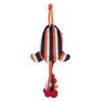 Dispenser organizador de bolsas gallina Etelvina Rayada Roja Negra Celeste