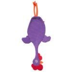 Dispenser organizador de bolsas gallina Etelvina violeta lunares blanco