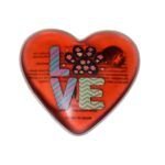 CALENTADOR MANOS ESTUFA INSTANTANEA CORAZON CON FUNDA DE PELUCHE ROJO - Imagen 2