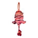 Dispenser Organizador de Bolsas Gallina Etelvina Animal Print Rojo y Rosa
