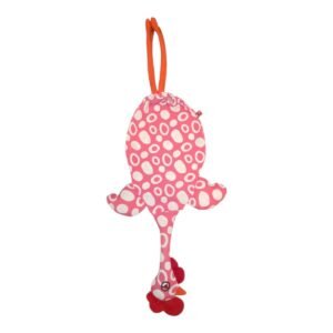 Dispenser Organizador de Bolsas Gallina Etelvina Círculos Rosa y Blanco