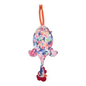 Dispenser Organizador de Bolsas Gallina Etelvina Flores Rojo y Azul