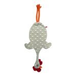 Dispenser Organizador de Bolsas Gallina Etelvina Flores Verde y Blanco