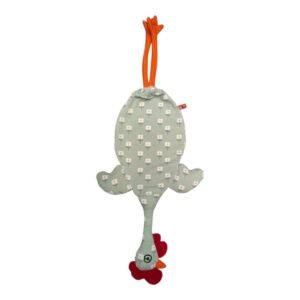 Dispenser Organizador de Bolsas Gallina Etelvina Flores Verde y Blanco