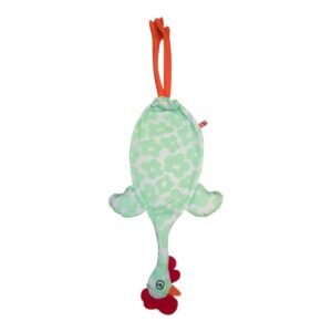 Dispenser organizador de bolsas gallina Etelvina Floreada verde