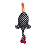 Dispenser organizador de bolsas gallina Etelvina Negra lunares grandes blancos
