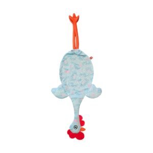Dispenser organizador de bolsas gallina Etelvina Pijama Party Celeste
