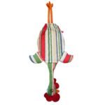 Dispenser organizador de bolsas gallina Etelvina Rayada Roja y Verde